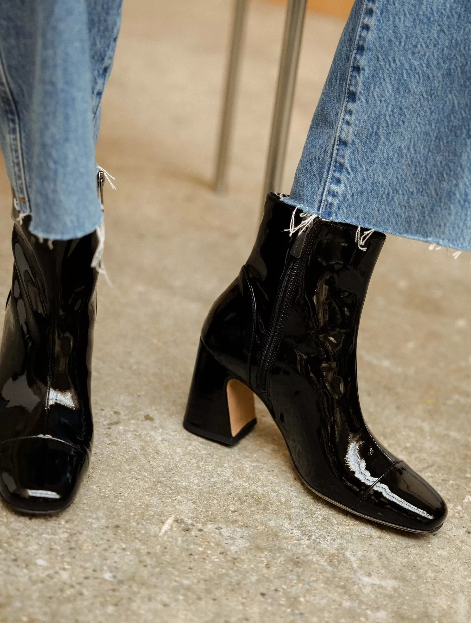 Bobbies Aline Noir Laqué Flash Sale